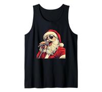 Risate di Natale con Karaoke Babbo Natale e Occhiali da Sole Canotta