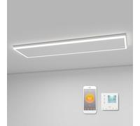 Riscaldamento a infrarossi, montaggio a soffitto, 410 Watt (128 x 33 cm), riscaldamento a soffitto a infrarossi con illuminazione a LED, riscaldamento a infrarossi con termostato, telecomando tramite