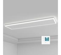 Riscaldamento a infrarossi, montaggio a soffitto, 410 Watt, riscaldamento a raggi infrarossi con illuminazione a LED, riscaldamento a infrarossi, soffitto con termostato, telecomando, piastra