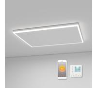 Riscaldamento a infrarossi, montaggio a soffitto, 590 Watt, riscaldamento a infrarossi, con illuminazione a LED, riscaldamento a infrarossi, soffitto con termostato, controllo tramite app
