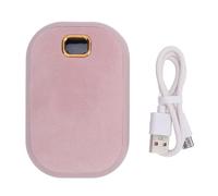 Riscaldamento a mano ricaricabile ricaricabile a mano elettrica 360 ° tessuto peluche morbido per calore per outdoor inverno usa un display a LED a batteria da 5000 mAh (Rosa viola)