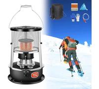 Riscaldamento Esterno Non Elettrico Fornello Portatile Il Barbecue da Campeggio può essere Sollevato Stufa a Cherosene Potenza del Fuoco Regolabile (Verde Chiaro)(Black)