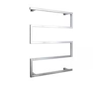 Riscaldamento Portasciugamani Elettrico Murale per Bagno portasciugamani e asciugatrice per bagno, Barre, Design Moderno, Installazione Facile, Protezione Surriscaldamento, Indicatore Luce (Argento)