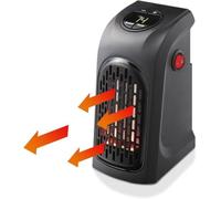 Riscaldamento supplementare su presa per bagno - Mini riscaldatore per presa a muro 400 W, ceramica, termostato 15-32 °C, timer 12 ore, display LED, 2 velocità, basso consumo