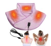 riscaldante per collo e spalle: involucro termico regolabile, impacco caldo lenitivo, dispositivo rapido, impostazione timer automatico, morbida copertura in peluche | Sciarpa per terapia term