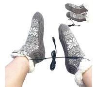Riscaldati Uomo | Alimentati USB Fantasia di Neve Calze Termiche Invernali - Design Termico per Massimo Comfort dei Piedi a Temperature Rigide Unisex | Ideali per Attività Invernali Escursioni Sci