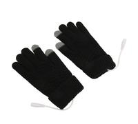Riscaldati USB, a Maglia Morbidi e Riscaldanti Addensati 2 Pezzi per la Digitazione (BLACK)