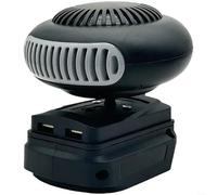 Riscaldatore a batteria Dual Mode 18V 20V per utensili elettrici Ventilatore portatile ad aria calda e fredda con rotazione regolabile a 360° e riscaldamento rapido (HotBlower-MT-2USB)