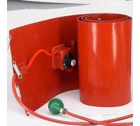 Riscaldatore a botte in metallo - Riscaldatore a banda larga 53/55 Gallon, cuscinetto in silicone da 110 V/220 V con termostato regolabile, 100 l 120 x 25 cm