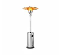 Avilia - Fungo Riscaldante Uragano per Esterno a Gas 12kW con Accensione Piezoelettrica, Ruote Integrate per Spostamento Facile, Compatibile con Bombola 15Kg, Ideale per Terrazze, Giardini e Locali