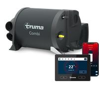 Riscaldatore a gas liquido truma combi 4 con scaldacqua da 10 litri e pannello inet x panel 2, potenza 4000 w