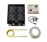 Riscaldatore a Induzione, Modulo riscaldatore a induzione ZVS da 5000 W Riscaldamento a induzione ad alta frequenza Scheda PCB Metallo fuso + Bobina + Pompa(Without Crucible)