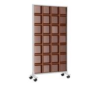 Riscaldatore a infrarossi Könighaus - 1200 watt - a basso consumo = riscalda in 2 minuti - con piedini e termostato - riscaldatore mobile - look piacevole con motivo: Cioccolato