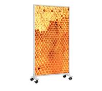 Riscaldatore a infrarossi Könighaus - 1200 watt - a basso consumo = riscalda in 2 minuti - con piedini e termostato - riscaldatore mobile - look piacevole con motivo: Favo