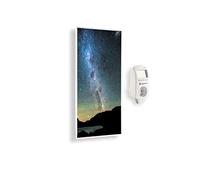 Riscaldatore a infrarossi Könighaus - 1200 Watt + termostato smart e APP Könighaus - una stufetta elettrica a basso consumo - Cornice bianca (17. Cielo stellato 1)