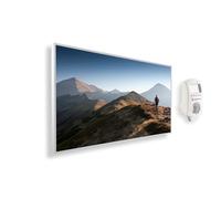 Riscaldatore a infrarossi Könighaus - 600 Watt + termostato smart e APP Könighaus - una stufetta elettrica a basso consumo - Cornice bianca (11. Escursioni)