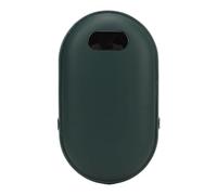 Riscaldatore a Mano Elettrica, Batteria Portatile Ricaricabile USB Batteria da 6000 MAh 2 in 1 Caldo a Mano Elettrica con Cordino per il Campeggio per la Pesca (BLACK) (GREEN)