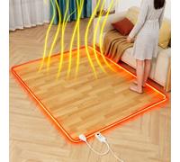 Riscaldatore a pavimento radiante a infrarossi, riscaldatore a pavimento per interni, impermeabile, tappetino riscaldante con timer di riscaldamento rapido, per casa, ufficio, studio(150 * 200cm)