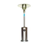 Riscaldatore A Propano In Acciaio Inossidabile Con Ruote, Riscaldatore Da Esterno Con Spegnimento Automatico For Giardini, Feste E Serate Rilassanti(Silver)