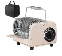 Riscaldatore a propano portatile 2 in 1, riscaldatore da campeggio regolabile da 1200 W con maniglia e custodia per campeggio, pesca, escursionismo, caccia