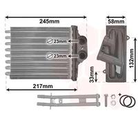 VAN WEZEL 17006304 Scambiatore calore per riscaldamento abitacolo