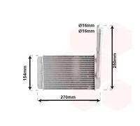 VAN WEZEL 18006132 Scambiatore calore per riscaldamento abitacolo