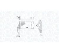 MAGNETI MARELLI 350218467000 Scambiatore calore per riscaldamento abitacolo