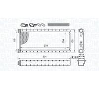 MAGNETI MARELLI 350218514000 Scambiatore calore per riscaldamento abitacolo