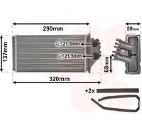 VAN WEZEL 40006228 Scambiatore calore per riscaldamento abitacolo