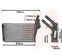 VAN WEZEL 43006228 Scambiatore calore per riscaldamento abitacolo