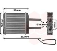 Riscaldatore abitacolo 81006024 VAN WEZEL per CHEVROLET DAEWOO