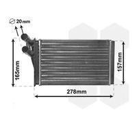 VAN WEZEL Scambiatore calore, Riscaldamento abitacolo compatibile con AUDI VW