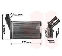 VAN WEZEL 09006055 Scambiatore calore per riscaldamento abitacolo