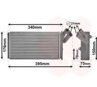 Riscaldatore abitacolo Alette di raffreddamento montate meccanicamente 09006129