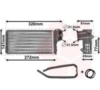 Van Wezel Scambiatore di calore 40006199 per riscaldamento abitacolo