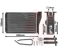 Van Wezel Autoparts Scambiatore calore per riscaldamento abitacolo 43006249 alette montate meccanicamente