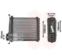 Van Wezel Scambiatore calore per riscaldamento abitacolo 59006085 alette meccaniche per Volvo V70/C70