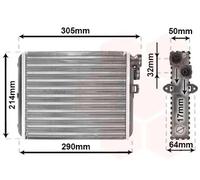 VAN WEZEL 59006110 Scambiatore calore per riscaldamento abitacolo
