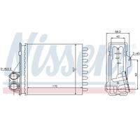 Nissens Scambiatore di calore per riscaldamento abitacolo 76512 per Sandero 1.6 2008-