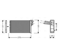 AVA COOLING SYSTEMS AI6156 Scambiatore calore per riscaldamento abitacolo