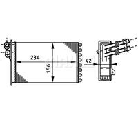MAHLE AH 72 000S - Scambiatore di calore interno con copertura, adatto per VW Golf IV (1J1)