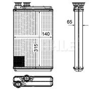 MAHLE ORIGINAL Scambiatore calore per