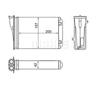 Mahle Original Scambiatore calore abitacolo AH 274 000S con alette meccaniche