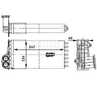 Riscaldatore abitacolo Alette di raffreddamento montate meccanicamente MAHLE