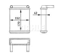 MAHLE AH 128 000P Scambiatore calore per riscaldamento abitacolo