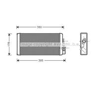 AVA Quality Cooling Scambiatore di calore MS6188 per riscaldamento abitacolo