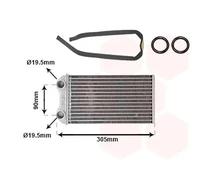 VAN WEZEL 43006439 Scambiatore calore per riscaldamento abitacolo