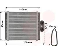 Van Wezel Scambiatore calore per riscaldamento abitacolo 52006093 – alette saldate