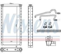 NISSENS 707221 Scambiatore calore per riscaldamento abitacolo
