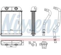 Riscaldatore abitacolo Alette di raffreddamento saldate 707257 NISSENS